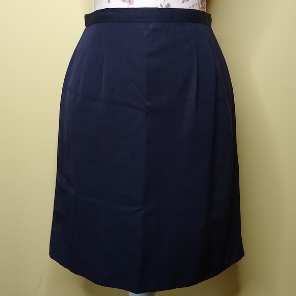 CRISCA by ESCADA Dark Navy Blue Pencil Skirt - Picture 4 of 9